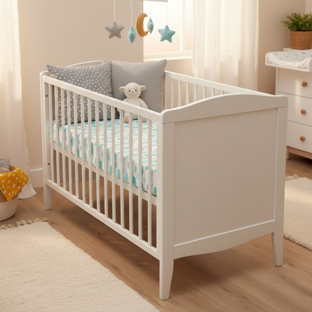 Clouds in the Sky Muslin Fitted Cot Sheet